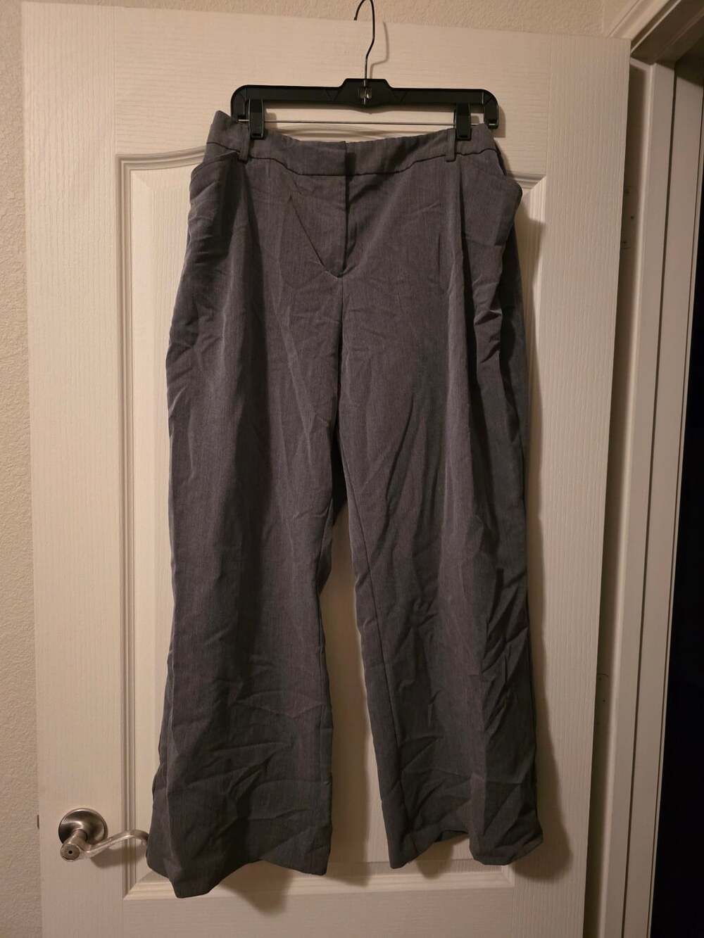 Lane Bryant Dress Pants Size 22 Petite Gray Wide Leg Trouser